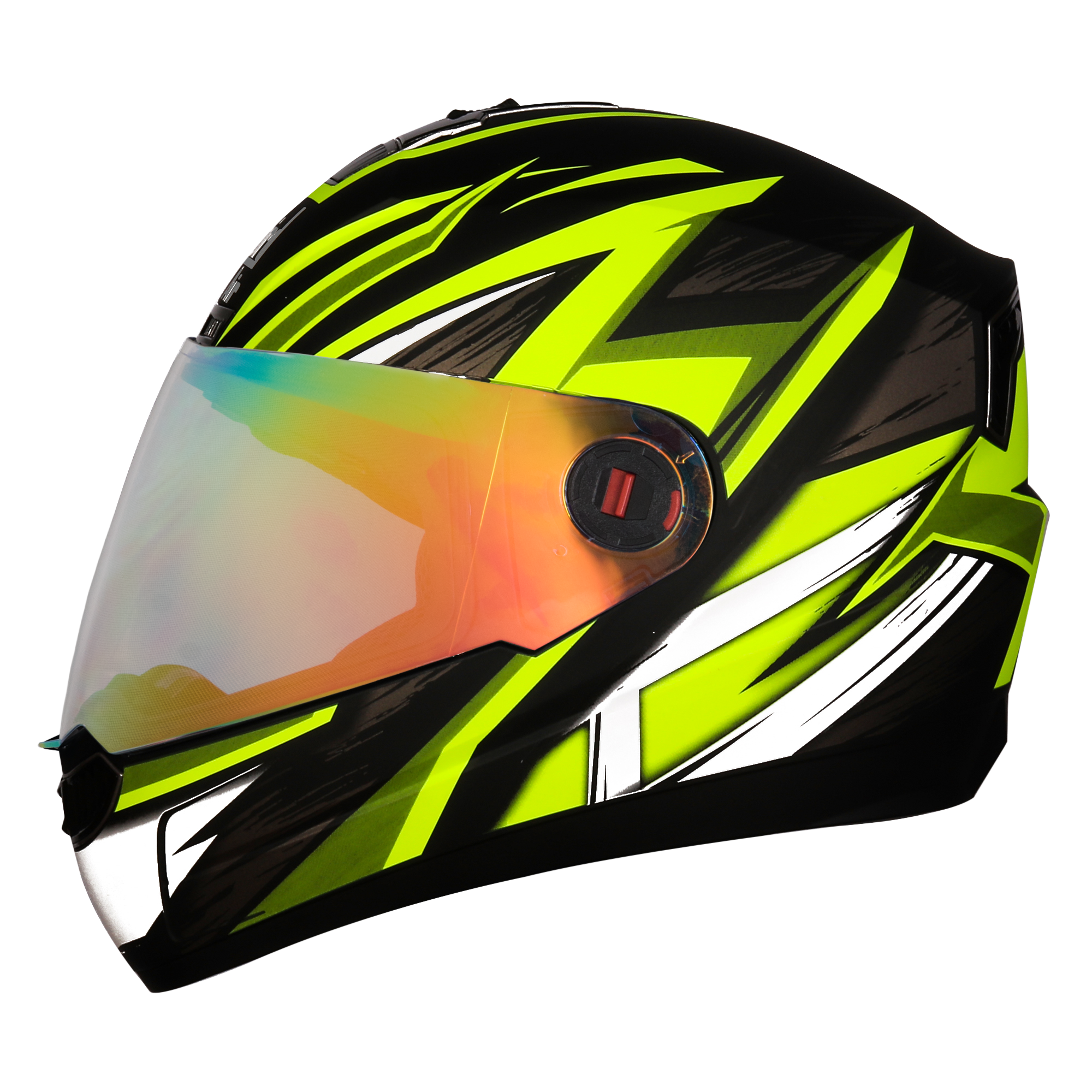 SBA-1 THRYL Mat Black With Neon Yellow ( Fitted With Clear Visor Extra Gold NIght Vision Visor Free)